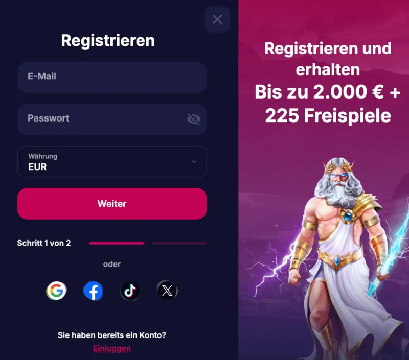 Registrieren NV CASINO